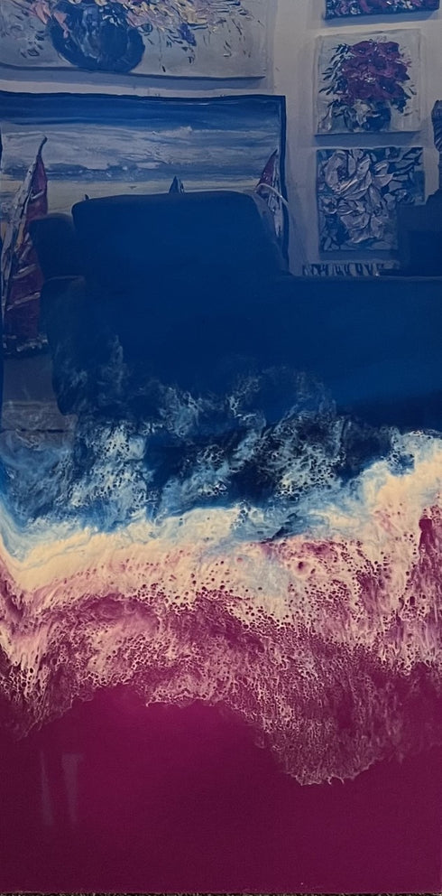 happiness epoxy resin painting